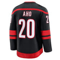 C.Hurricanes #20 Sebastian Aho Supporters Home Premium Jersey - Black Stitched American Hockey Jerseys
