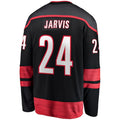 C.Hurricanes #24 Seth Jarvis Supporters Home Breakaway Jersey - Black Stitched American Hockey Jerseys