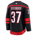 C.Hurricanes #37 Andrei Svechnikov Supporters Home Premium Jersey - Black Stitched American Hockey Jerseys