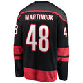 C.Hurricanes #48 Jordan Martinook Supporters Home Breakaway Jersey - Black Stitched American Hockey Jerseys