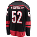 C.Hurricanes #52 Pyotr Kochetkov Supporters Home Premier Breakaway Player Jersey - Black Stitched American Hockey Jerseys