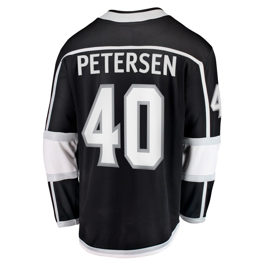 LA.Kings #40 Cal Petersen Supporters Branded Home Breakaway Player Jersey Black Stitched American Hockey Jerseys