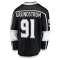 LA.Kings #91 Carl Grundstrom Supporters Branded Home Breakaway Player Jersey Black Stitched American Hockey Jerseys