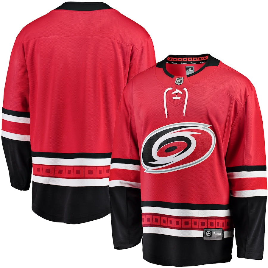 C.Hurricanes Supporters Branded Breakaway Home Jersey Red Stitched American Hockey Jerseys