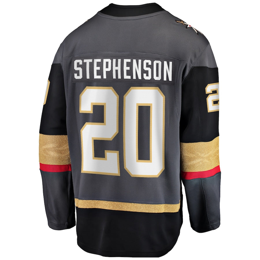 V.Golden Knights #20 Chandler Stephenson Supporters Branded Alternate Breakaway Player Jersey Gray Supporters Jersey Stitched American Hockey Jerseys