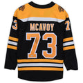 B.Bruins #73 Charlie McAvoy Supporters Authentic Autographed Black Supporters Breakaway Jersey Stitched American Hockey Jerseys