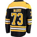 B.Bruins #73 Charlie McAvoy Supporters Branded Home Premier Breakaway Player Jersey Black Stitched American Hockey Jerseys
