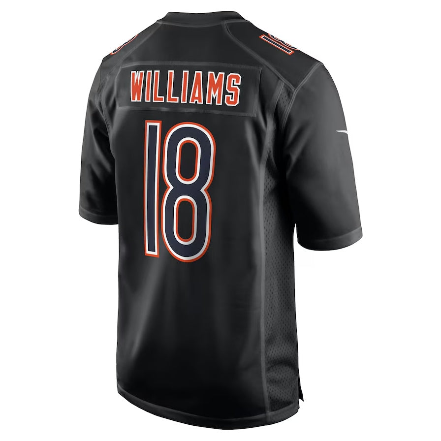 C.Bears #18 Caleb Williams Carbon Black Fashion American Football Jerseys