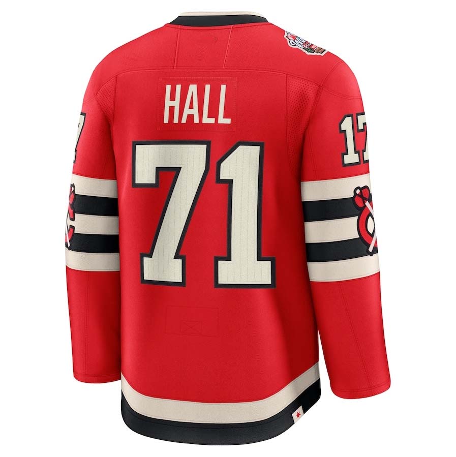 C.Blackhawks #71 Taylor Hall Supporters 2025 Winter Classic Premium Player Jersey - Red Stitched American Hockey Jerseys