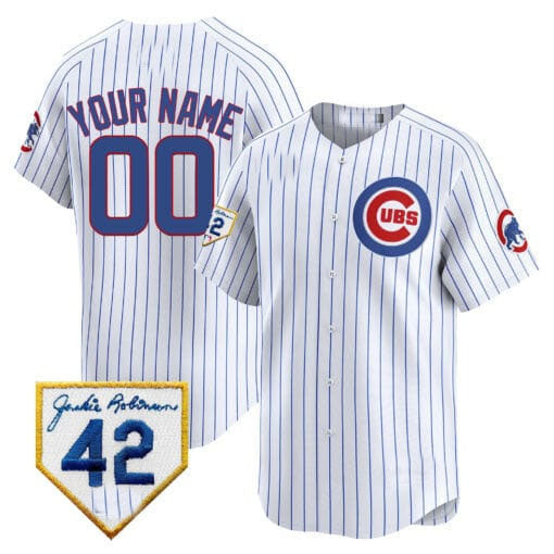 Custom Chicago Cubs 2024 Jackie Robinson Patch Vapor Premier Limited  V2¨C All Stitched Baseball Jersey