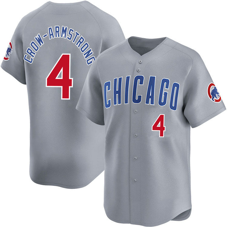 Chicago Cubs #4 Pete Crow-Armstrong Gray Limited Stitched Baseball Jersey