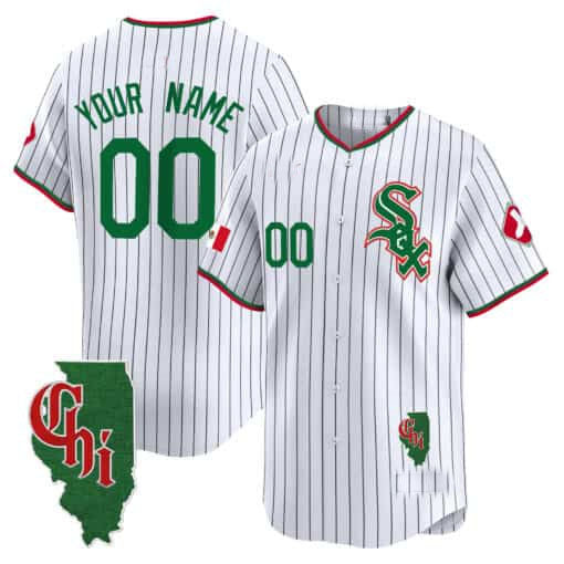 Custom Chicago White Sox Mexico Vapor Premier Limited ¨C Illinois Patch ¨C All Stitched Baseball Jersey