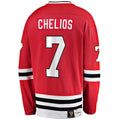 C.Blackhawks #7 Chris Chelios Supporters Branded Premier Breakaway Retired Player Jersey Red Stitched American Hockey Jerseys