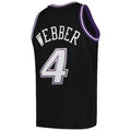 S.Kings #4 Chris Webber Mitchell & Ness Big & Tall 2000-01 Hardwood Classics Swingman Jersey Black Stitched American Basketball Jersey