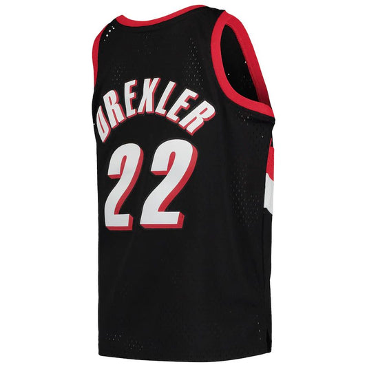 P.Trail Blazers #22 Clyde Drexler Mitchell & Ness  1991-92 Hardwood Classics Swingman Jersey Icon Edition Black Stitched American Basketball Jersey