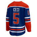 E.Oilers #5 Cody Ceci Supporters Branded Home Breakaway Player Jersey  Royal Stitched American Hockey Jerseys