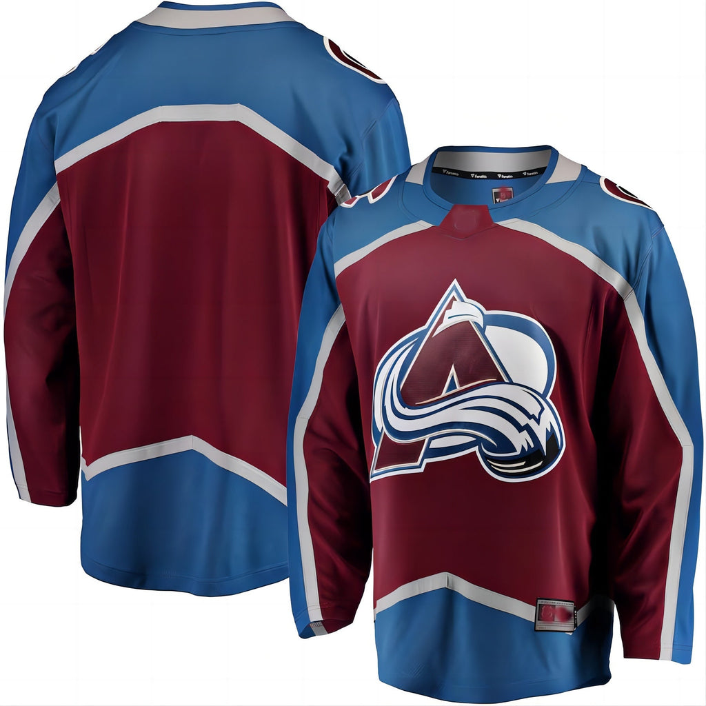 C.Avalanche Supporters Branded Breakaway Home Jersey Burgundy Stitched American Hockey Jerseys