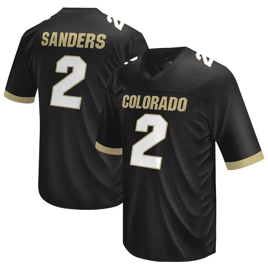 C.Buffaloes #2 Shedeur Sanders Original Retro Brand NIL Football Player Jersey ¨C Black American College Jerseys