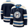 C.Blue Jackets Supporters Alternate Premium Jersey - Navy Stitched American Hockey Jerseys