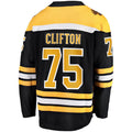 B.Bruins #75 Connor Clifton Supporters Branded Replica Player Jersey Black Stitched American Hockey Jerseys