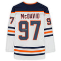 E.Oilers #97 Connor McDavid Supporters Authentic Autographed Jersey Upper Deck White Stitched American Hockey Jerseys