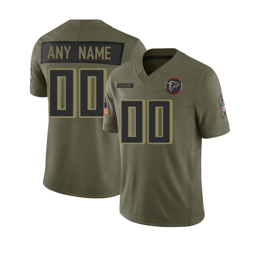 Custom A.Falcons Olive 2025 Salute To Service Limited Jersey