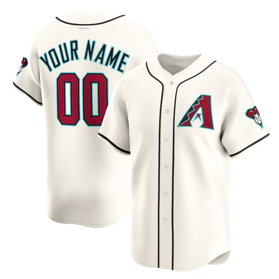 Custom Arizona Diamondbacks Home Limited Jersey - Cream Stitched Baseball Jersey