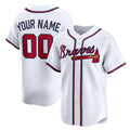 Custom Atlanta Braves Home Limited Jersey - White Baseball Jerseys