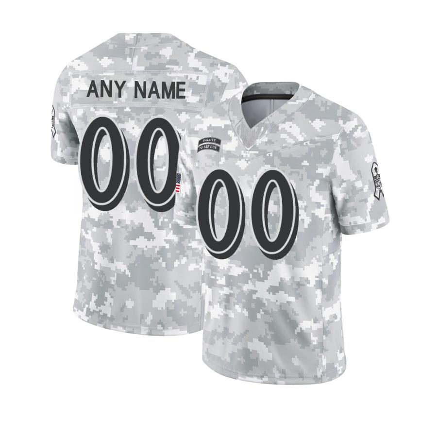 Custom B.Ravens Arctic Camo 2024 Salute To Service Limited Jerseys