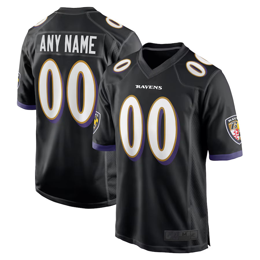 Custom B.Ravens Black Vapor F.U.S.E. Limited Football Jersey