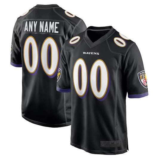 Custom B.Ravens Black Vapor F.U.S.E. Limited Football Jersey