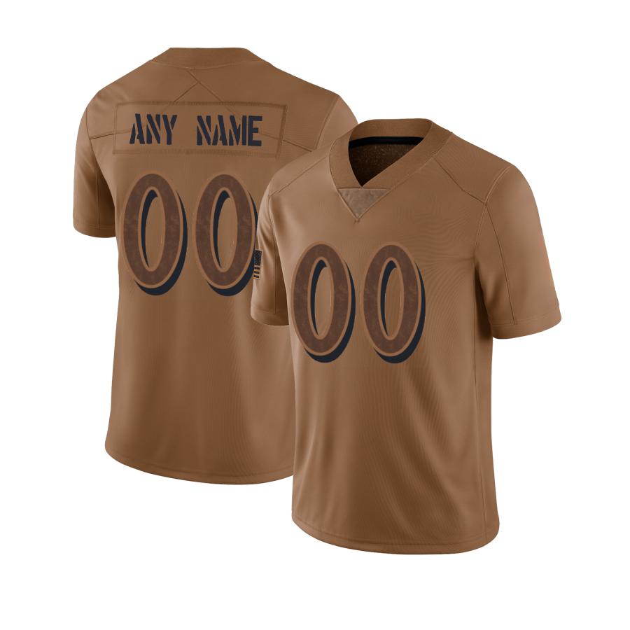 Custom B.Ravens Brown 2023 Salute To Service Limited Jerseys