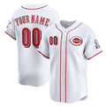 Custom Cincinnati Reds Home Limited Jersey - White Stitched Baseball Jerseys