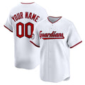 Custom Cleveland Guardians Home Limited Jersey - White Stitched Baseball Jerseys