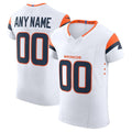 Custom D.Broncos White Vapor F.U.S.E. Elite Stitched Football Jersey