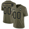 Custom GB.Packers Olive 2025 Salute to Service Limited Jersey