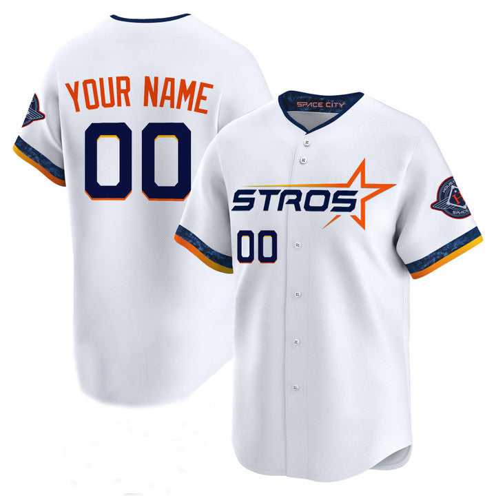 Custom Houston Astros White 2025 City Connect Limited Stitched Baseball Jersey