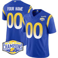 Custom LA.Rams Active Player Royal 2024 West Champions F.U.S.E. Vapor Untouchable Stitched Football Jersey