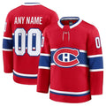 Custom M.Canadiens Fanatics Home Premium Jersey - Red Stitched American Hockey Jerseys
