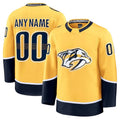 Custom N.Predators Fanatics Home Premium Jersey - Gold Stitched American Hockey Jerseys