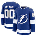 Custom TB.Lightning Fanatics Home Premium Jersey - Blue Stitched American Hockey Jerseys