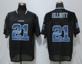D.Cowboys #21 Ezekiel Elliott Black Strobe Stitched Fashion Jersey American Jerseys