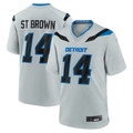 Reast D.Lions #14 Amon-Ra St. Brown Silver 2026 Rivalries Collection Game Stitched Jerseys