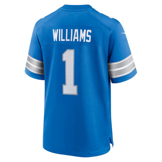 D.Lions #1 Tyleik Williams Blue 2025 Draft First Round Pick Game American Football Jerseys
