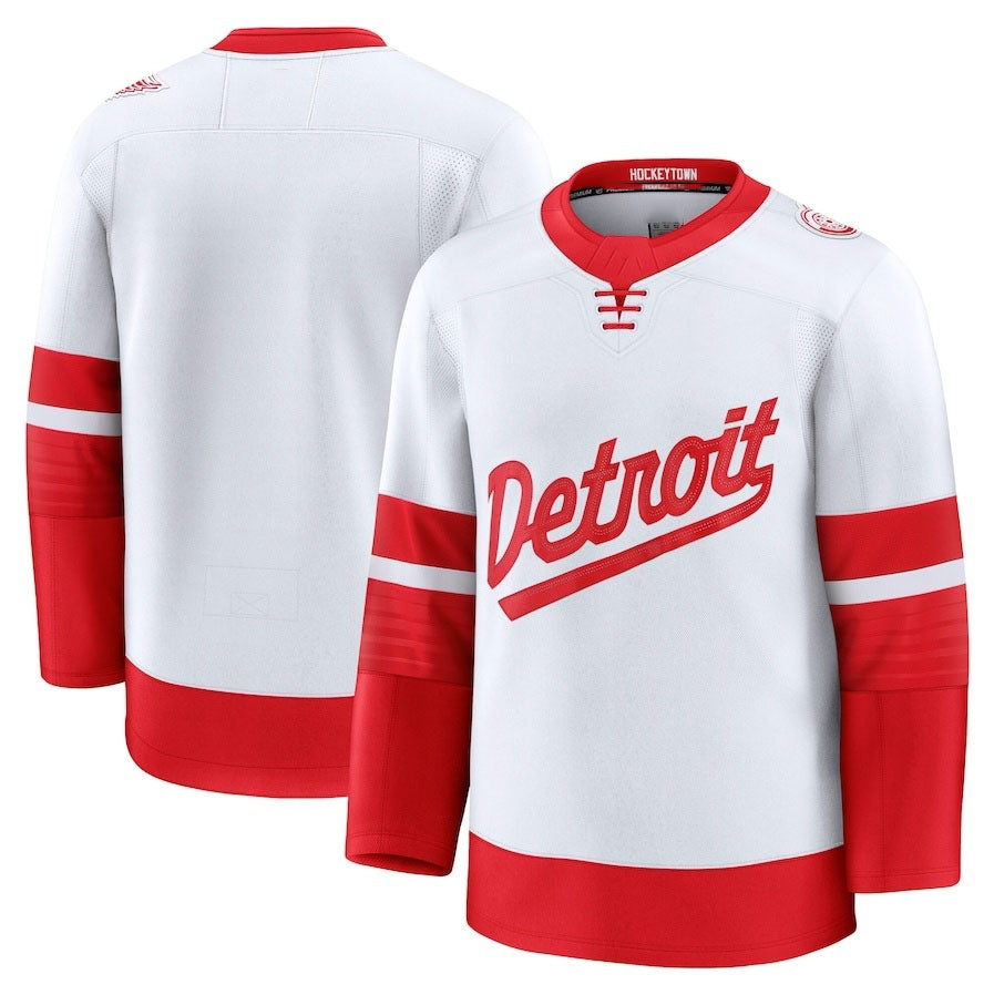 D.Red Wings Supporters 2025 Stadium Series Premium Jersey - White Stitched American Hockey Jerseys