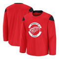 D.Red Wings Supporters Home Practice Jersey - Red Stitched American Hockey Jerseys