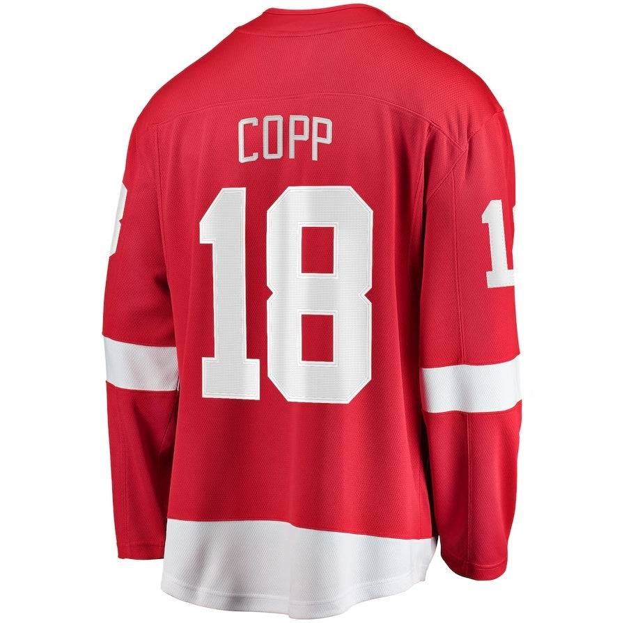 D.Red Wings #18 Andrew Copp Supporters Home Breakaway Player Jersey - Red Stitched American Hockey Jerseys
