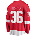 D.Red Wings #36 Christian Fischer Supporters Home Breakaway Jersey - Red Stitched American Hockey Jerseys