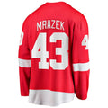 D.Red Wings #43 Petr Mrazek Supporters Home Breakaway Jersey - Red Stitched American Hockey Jerseys