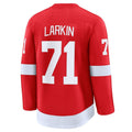 D.Red Wings #71 Dylan Larkin Supporters Home Premium Jersey - Red Stitched American Hockey Jerseys